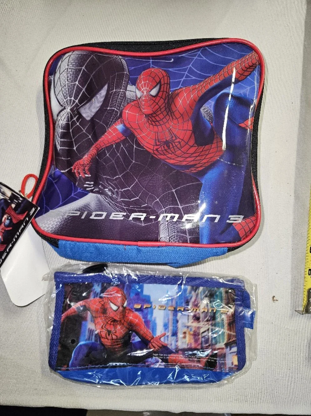 Vintage 2007 Spider-Man 3 Lunch Bag & Pencil Case Set NWT Marvel Movie Promo